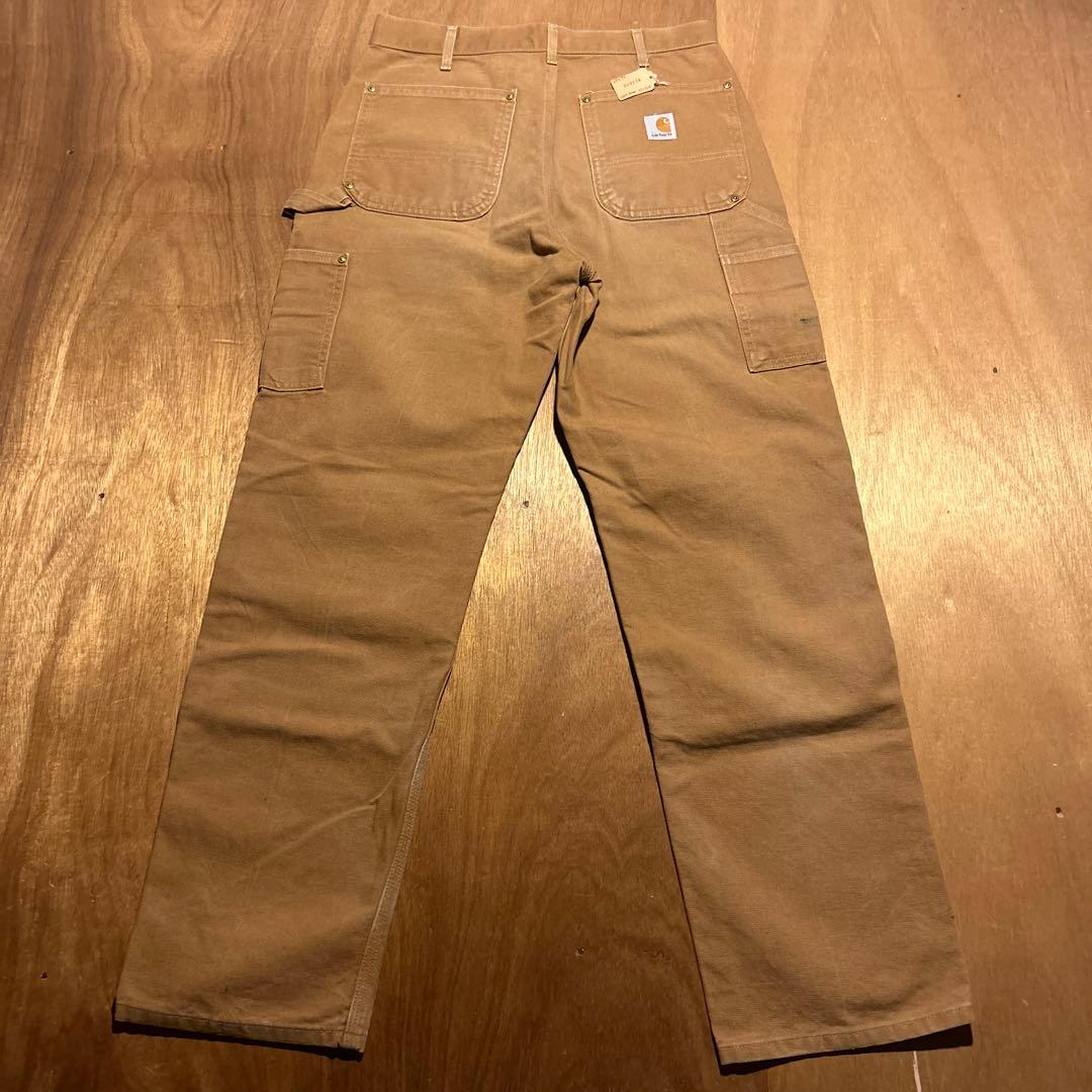 Carhartt ダブルニー USA製 32×32 ブラウン フェード