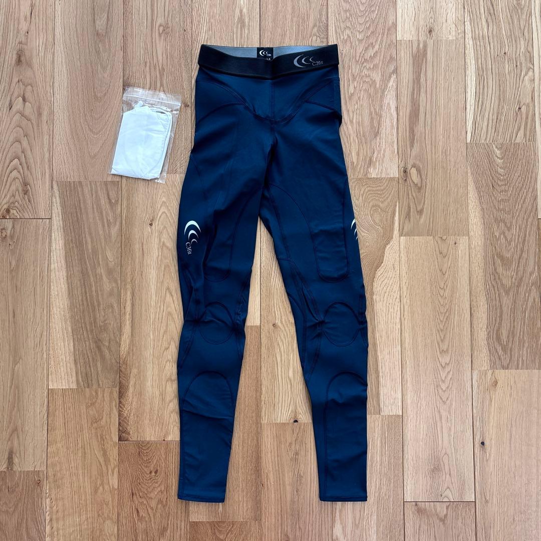 GOLDWIN C3fit サポートロングタイツ ネイビー Sサイズ レディース