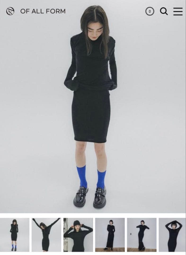 oaf OAF ロングスリーブワンピース ブラック