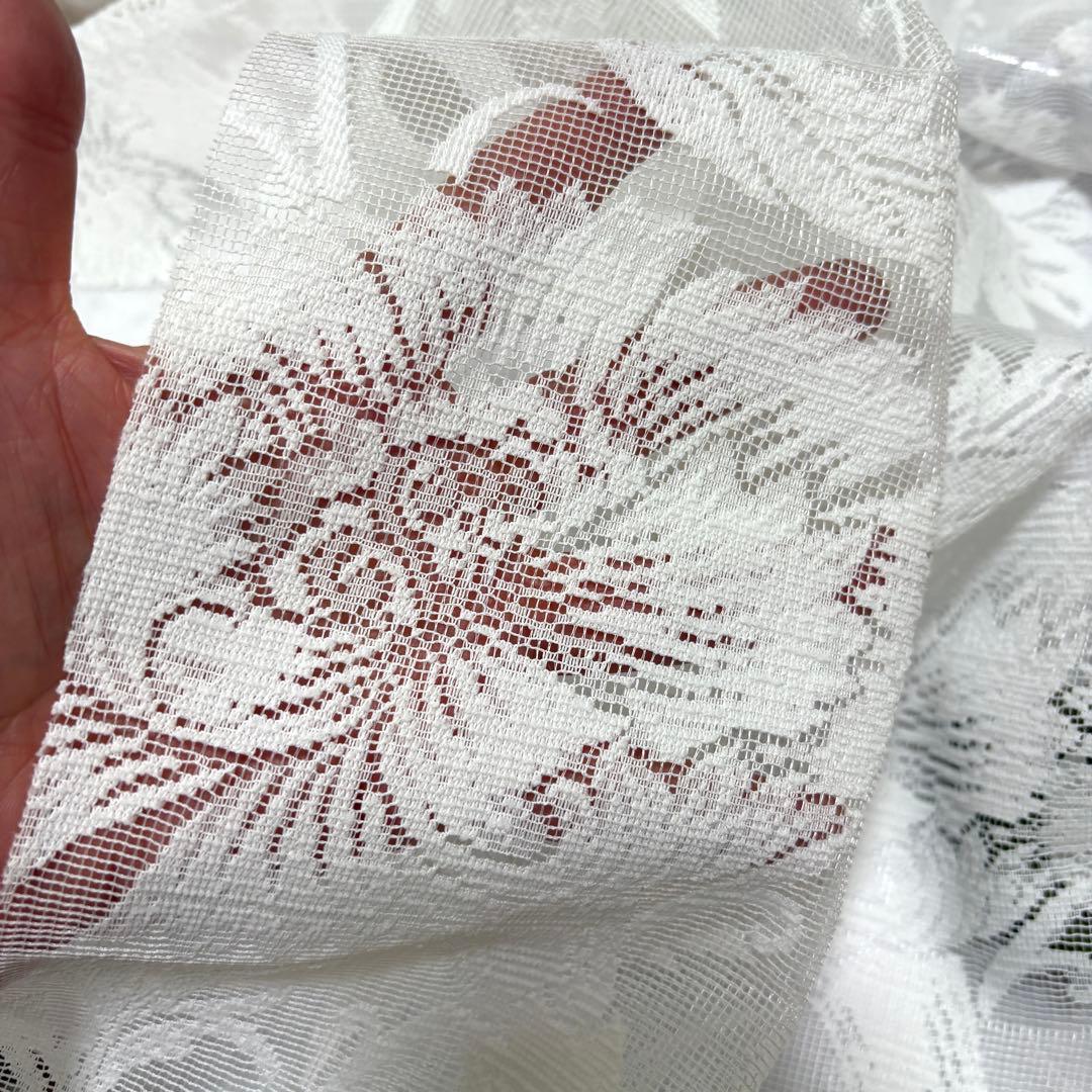 【りおちゃんママ】レースカフェカーテン　ご案内用