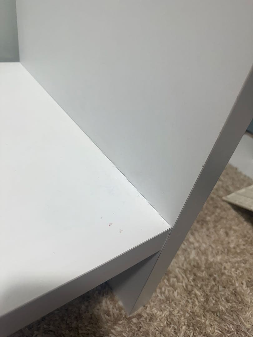 【札幌直接引渡し】Ahkah/ガラステーブル/ローテーブル/ホワイト/北欧風