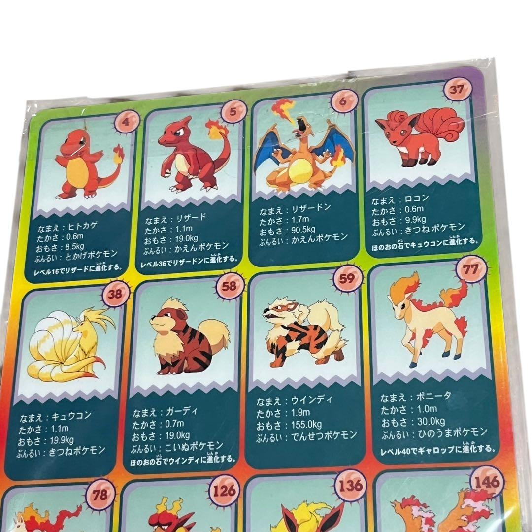 ポケットモンスター 下敷き 炎のポケモン トミー製 リザードン ステッカー付き