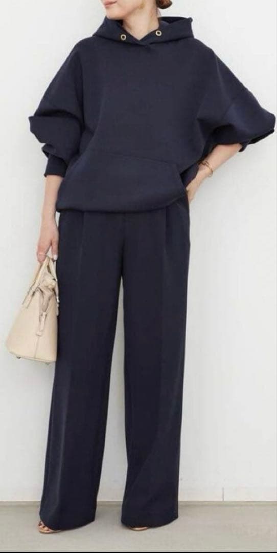 AP STUDIO EVERYDAY I LIKE オーバーサイズフーディ 紺