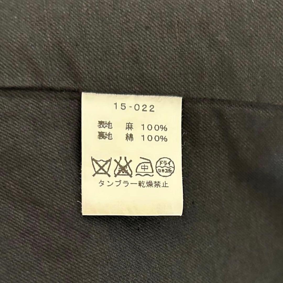 susuri ススリ リネン100% ベスト 前ボタン　ノースリーブ　黒　S