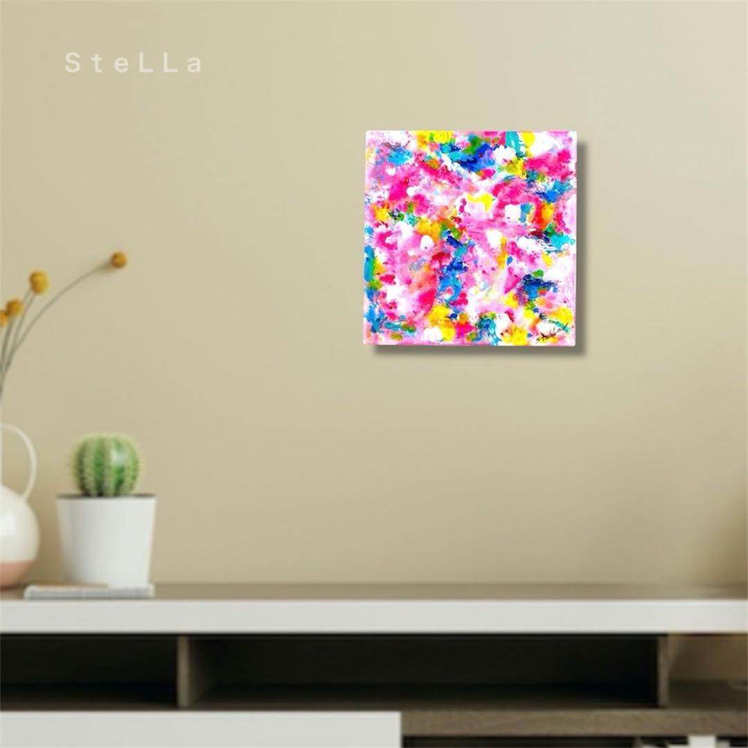 モダンアート　北欧アート　現代アート　カラフル　春　フラワーアート　絵　絵画