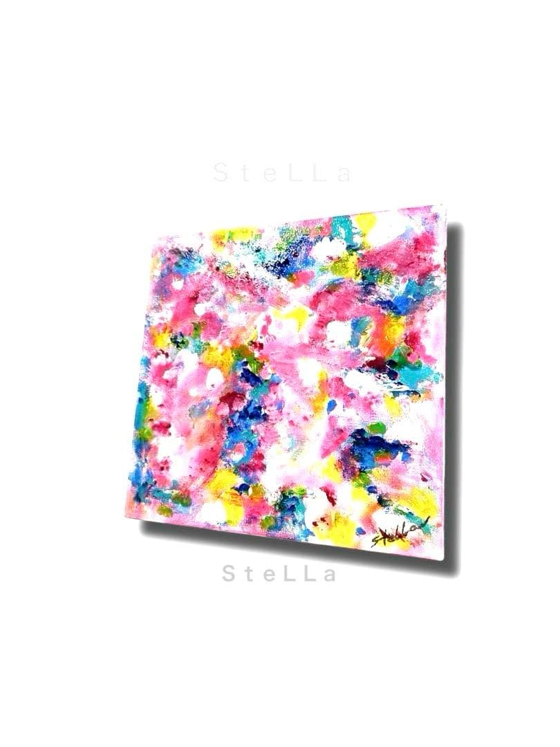 モダンアート　北欧アート　現代アート　カラフル　春　フラワーアート　絵　絵画