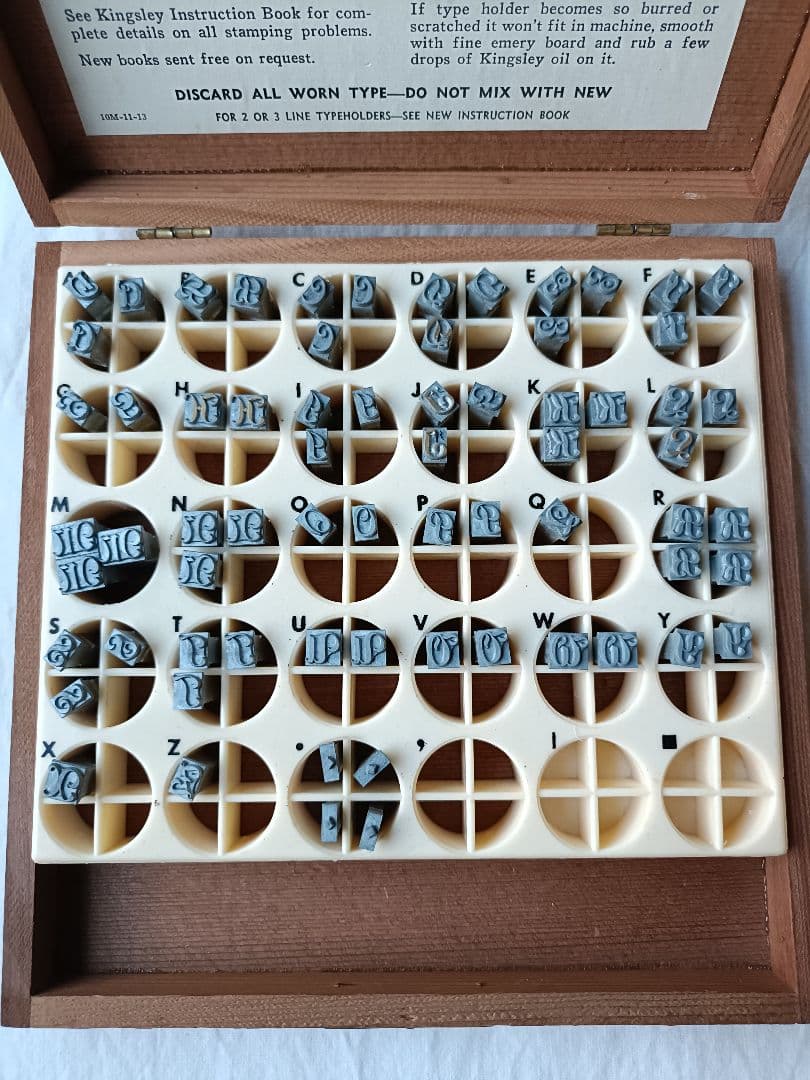 kingsley 18pt メタルスタンプ 刻印 レザークラフト ヴィンテージ