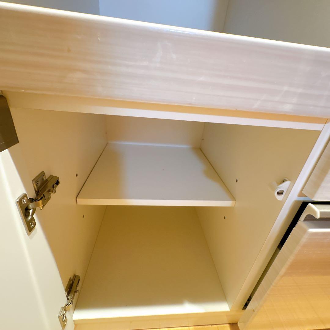 【4/3日まで✨】ニトリ　120cm ホワイト 食器棚 キッチンボード　上棚に傷