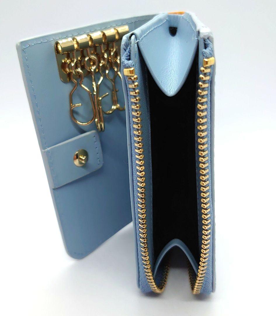 新品 未使用 Paul Smith 水色 キーケース 小銭入れ