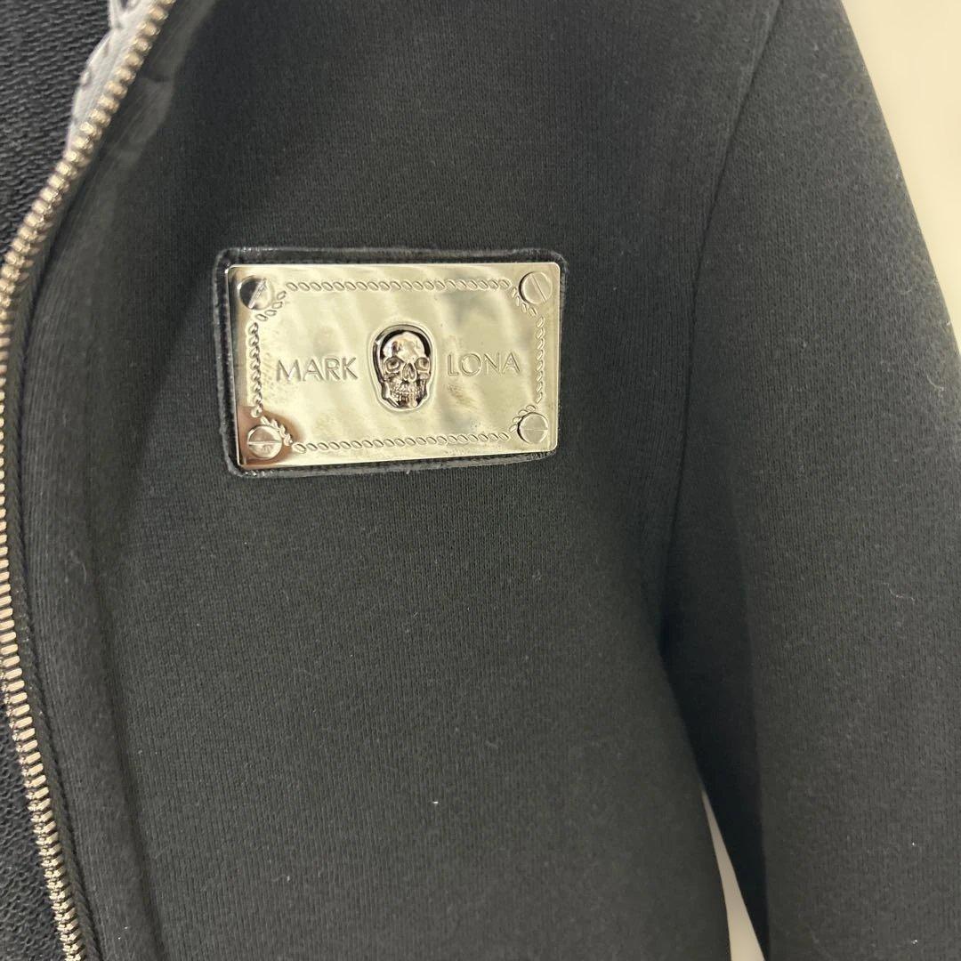 MARK&LONA ジップパーカー 2WAY ファー付 スカル S