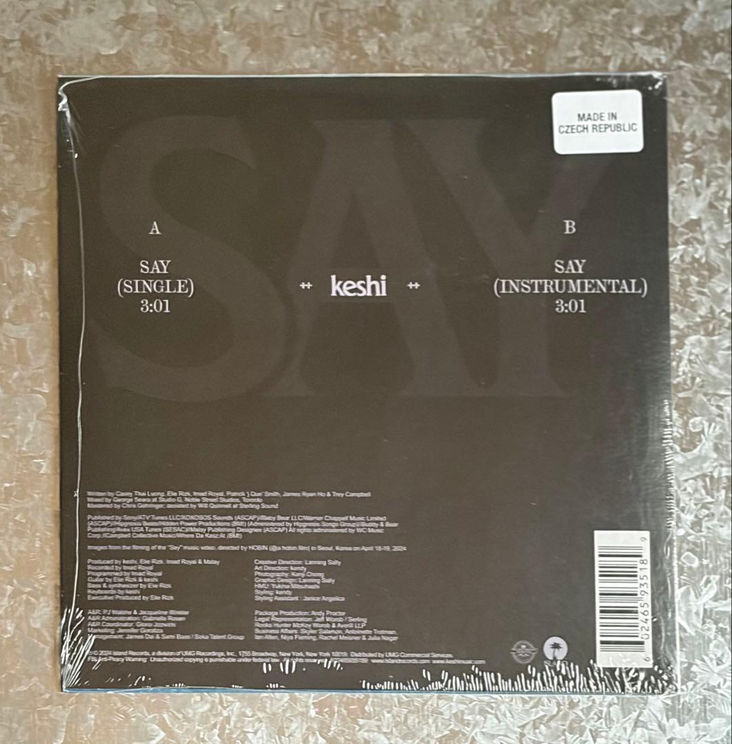 Keshi ケシ 洋楽 アナログ レコード Say 7 Inch Single