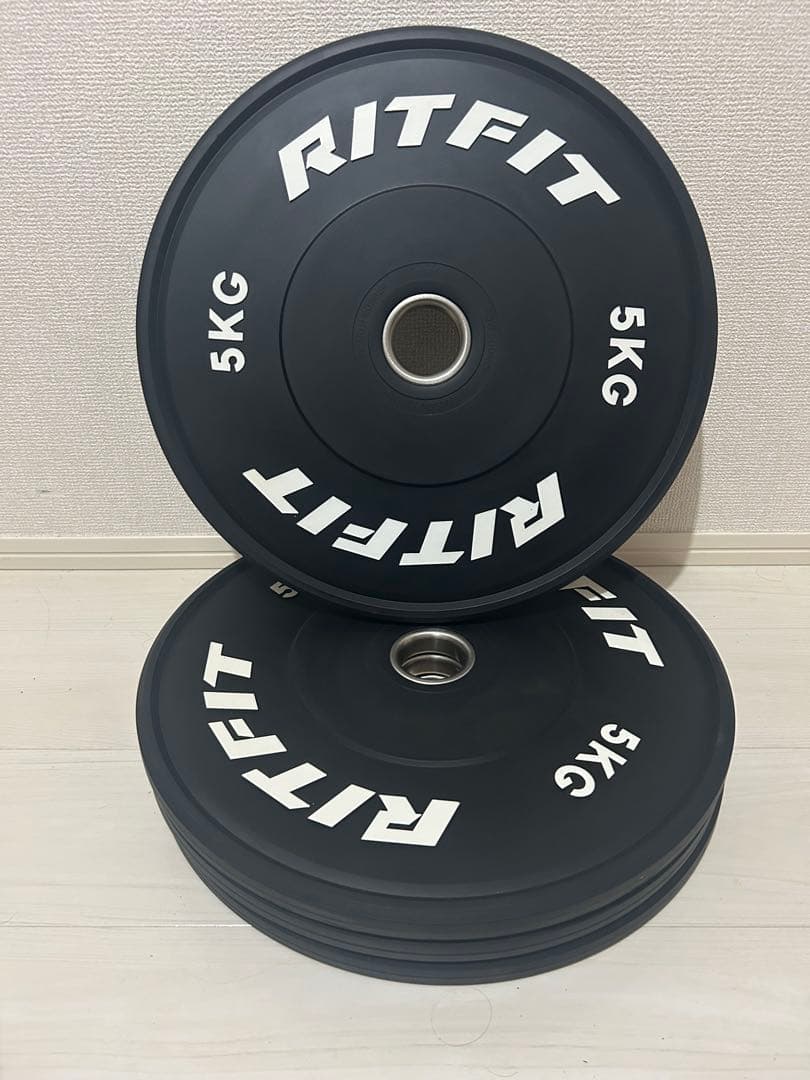 本日限定価格RITFIT バーベルプレート フルラバー 5KG 4枚