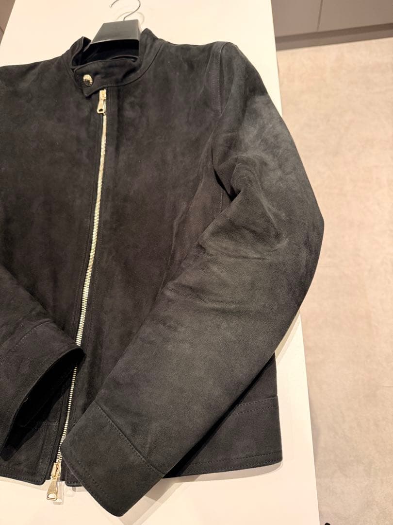 Emmeti ユーリ　スエード シングルライダースジャケット ブラック