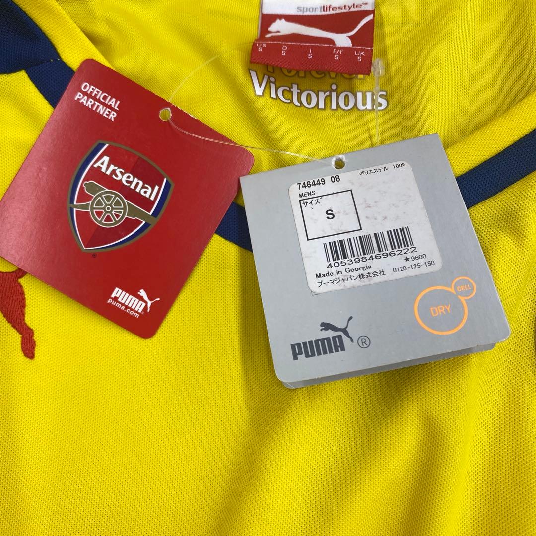 アーセナル PUMA シャツ イエロー/ブルー　メンズＳサイズ