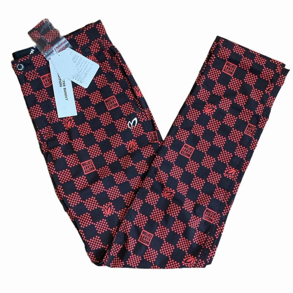 マスターバニー　パーリーゲイツ　ノータックストレッチ　ゴルフパンツ　チェック柄