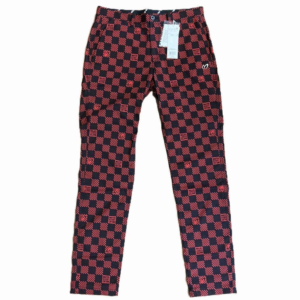 マスターバニー　パーリーゲイツ　ノータックストレッチ　ゴルフパンツ　チェック柄