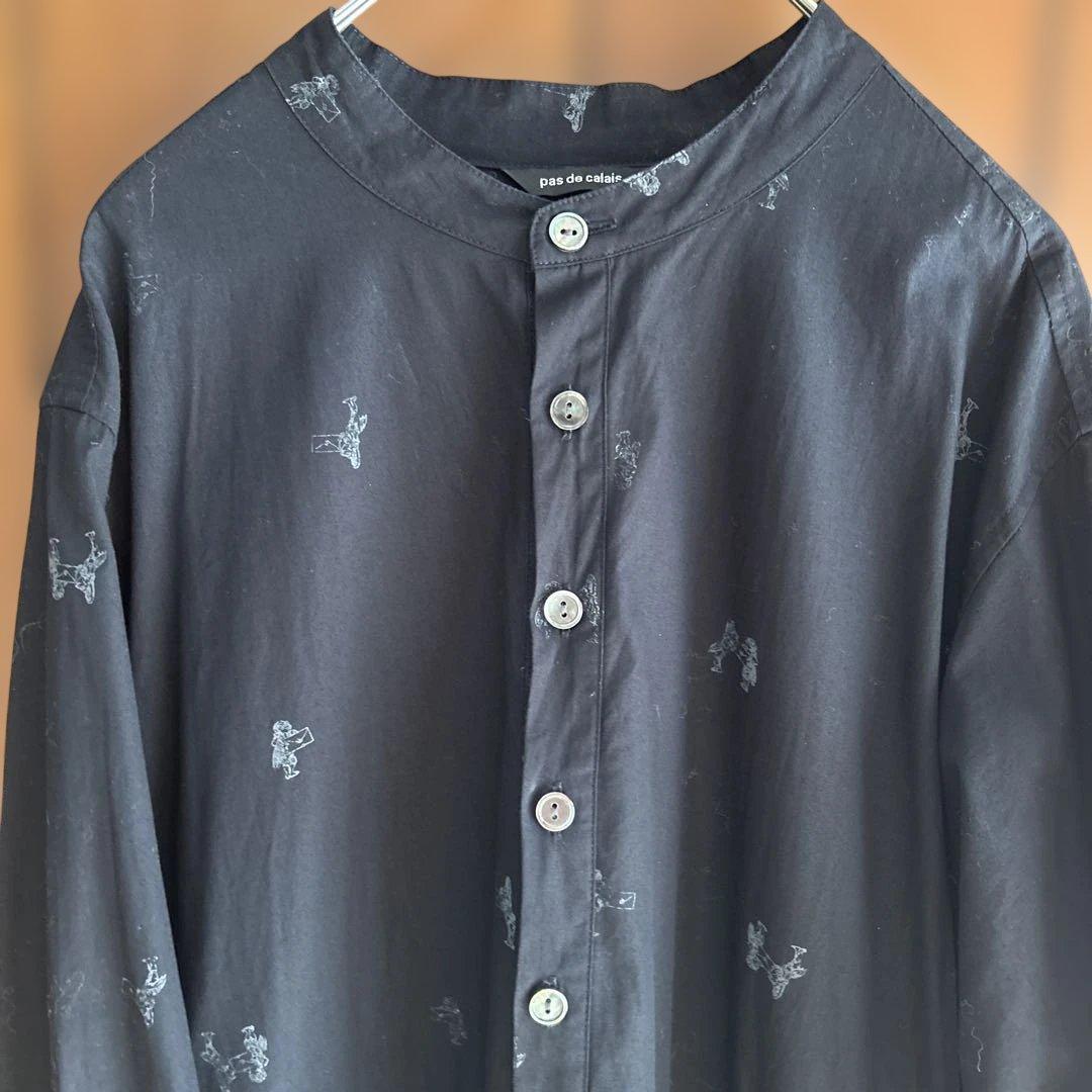 パドカレCarrying Happiness（幸せを運ぶ）柄ロングワンピース　黒