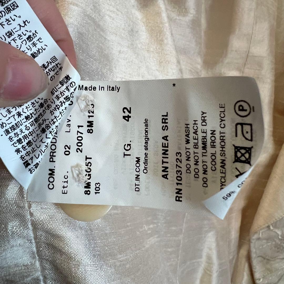 ARMANI COLLEZIONI 花柄　ジャケット　ベージュ　42サイズ