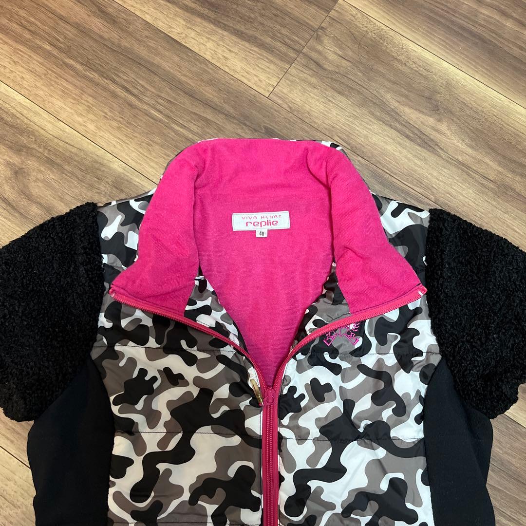 【VIVA HEART】 ゴルフワンピース M カモフラージュ黒 タグ無し新品