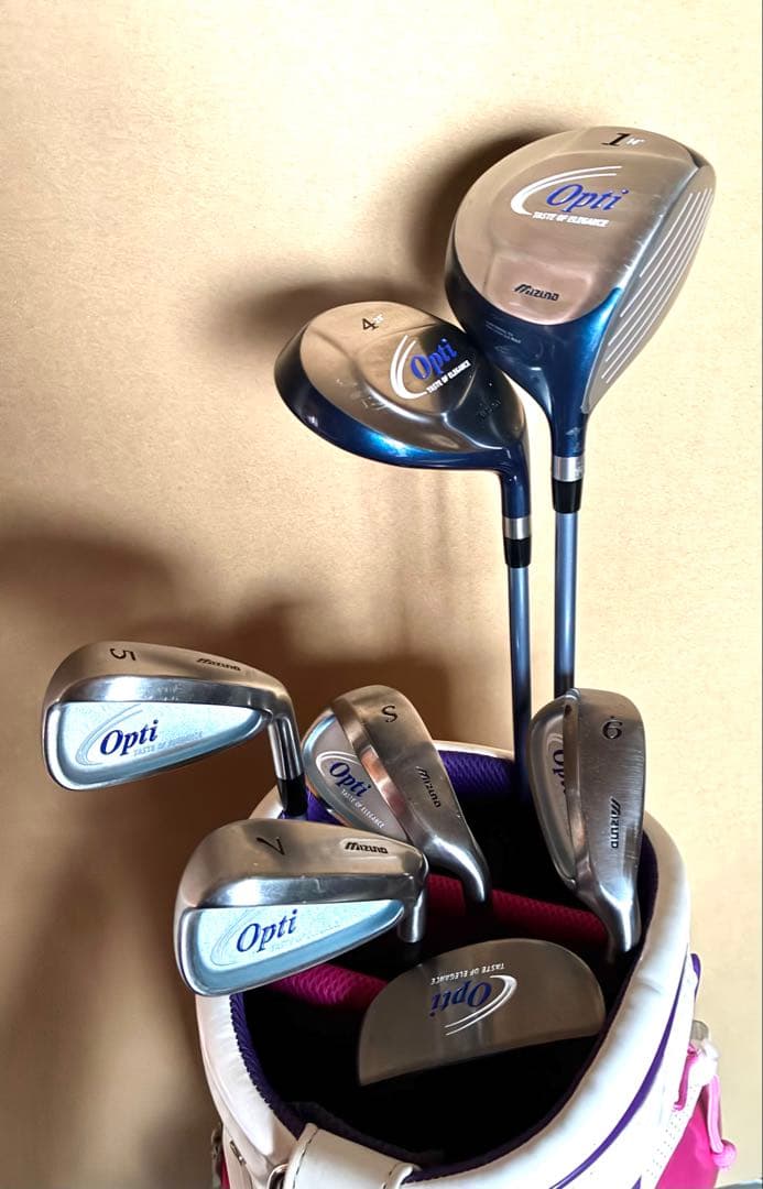 Mizuno.Opti.レディースハーフセット.7本（キャディバック付）