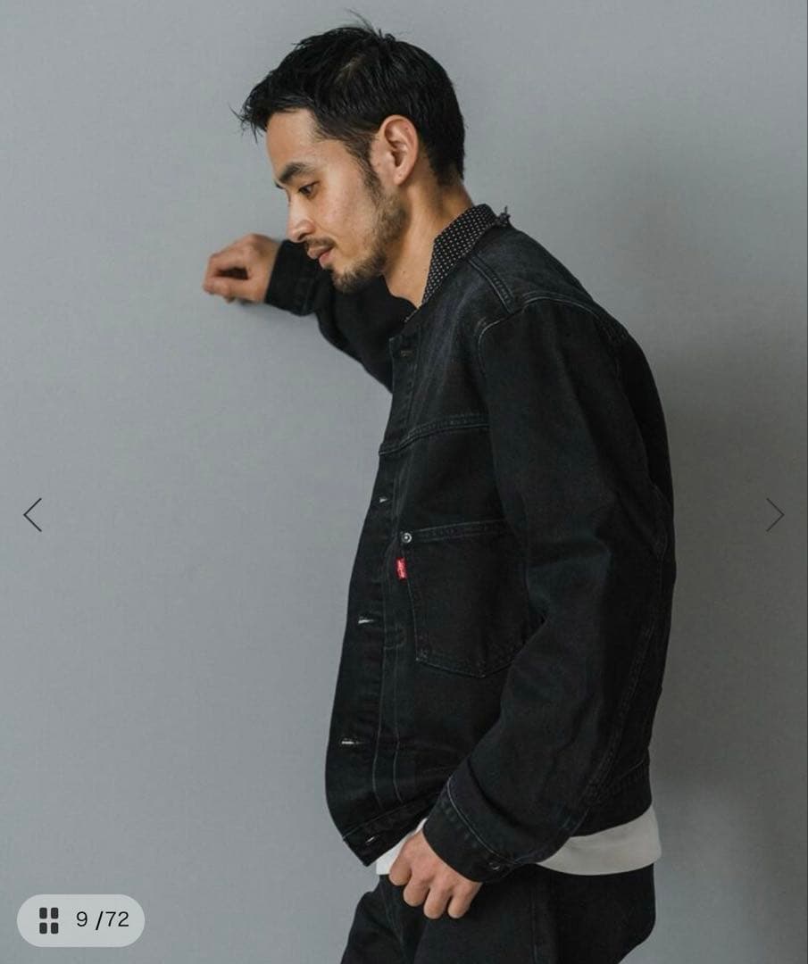 EDIFICE Levi's 別注デニムジャケット'COLLARLESS'