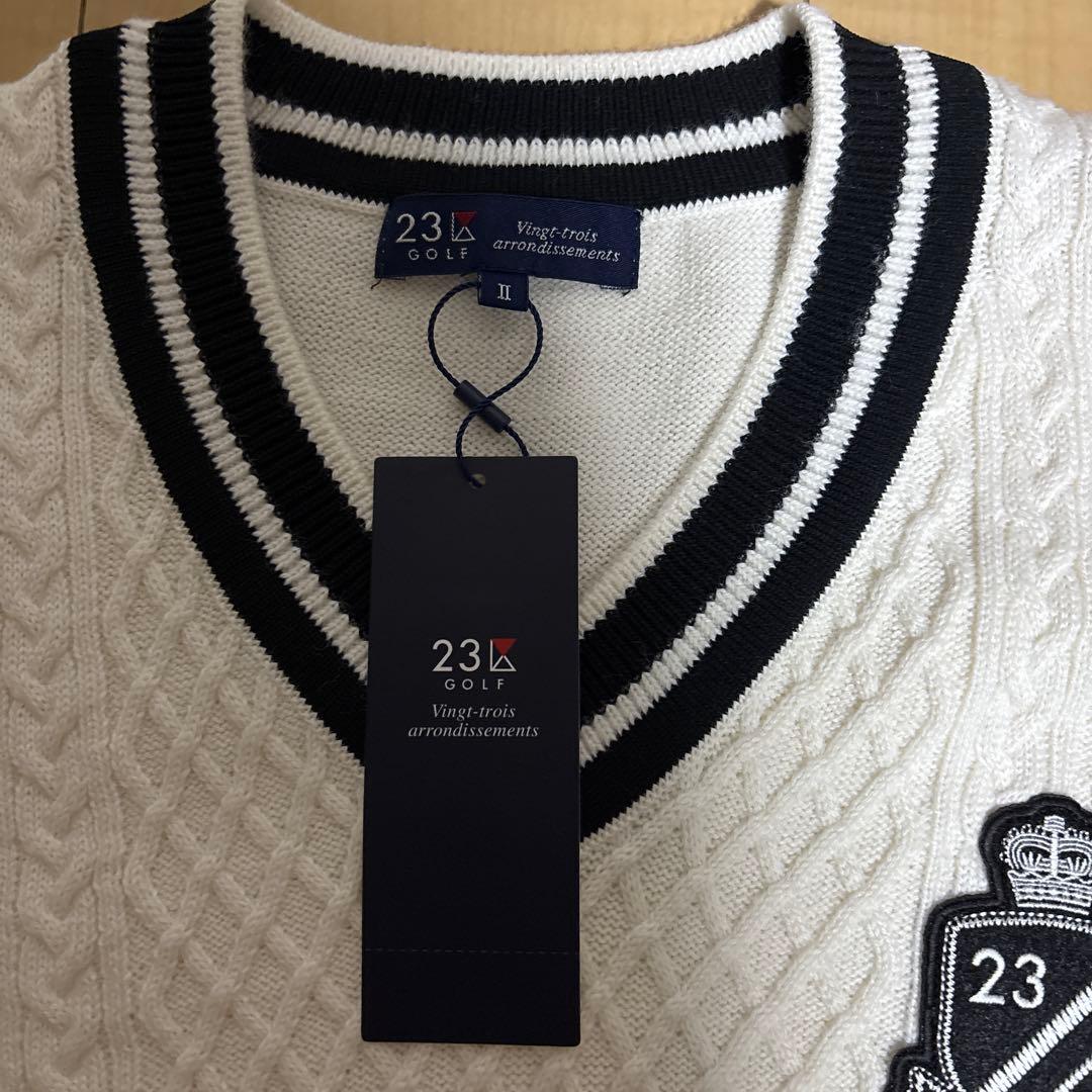 ☆タグ付き☆ 洗える 23区GOLF レディース ベスト II ホワイト
