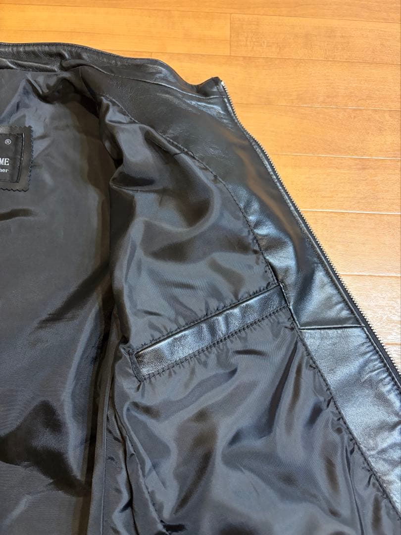 メンズ レザー ライダースジャケット 黒 ラム革