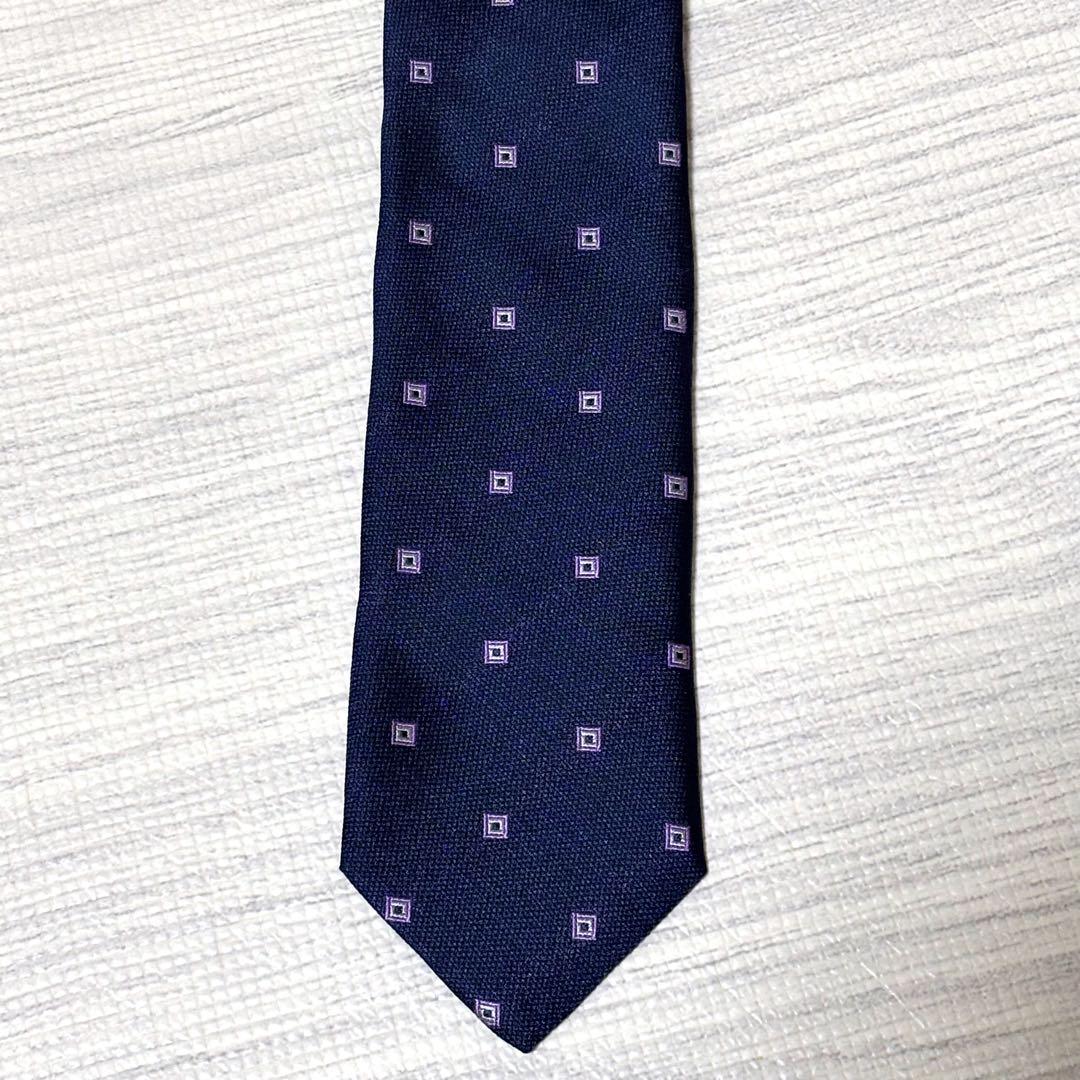 HUGO BOSS ヒューゴボス ネクタイ イタリア製 ネイビー ナロータイ