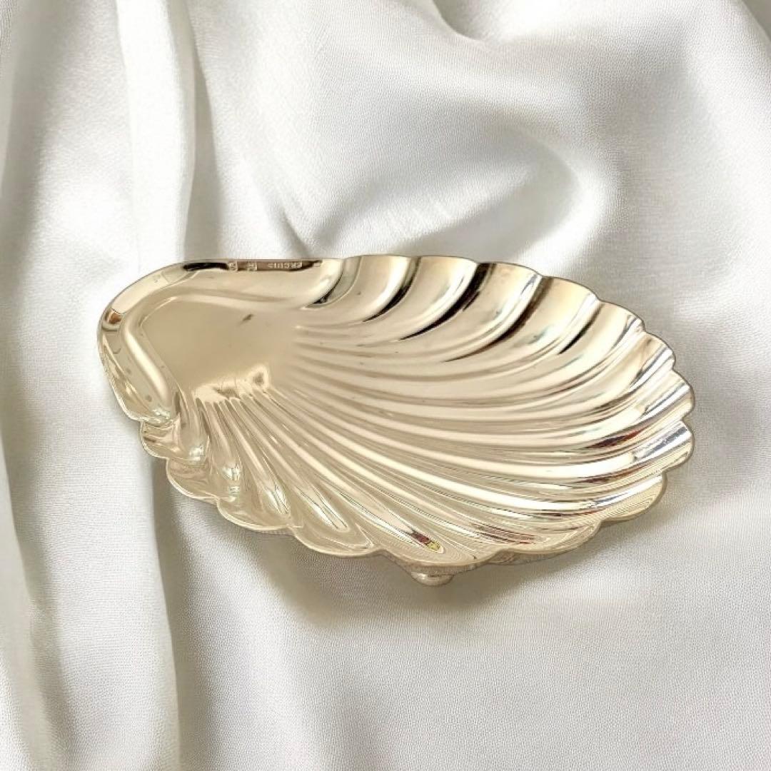 仏ビンテージ⭐️ERCUIS・エルキューイ純銀メッキ製シェル型ディッシュA