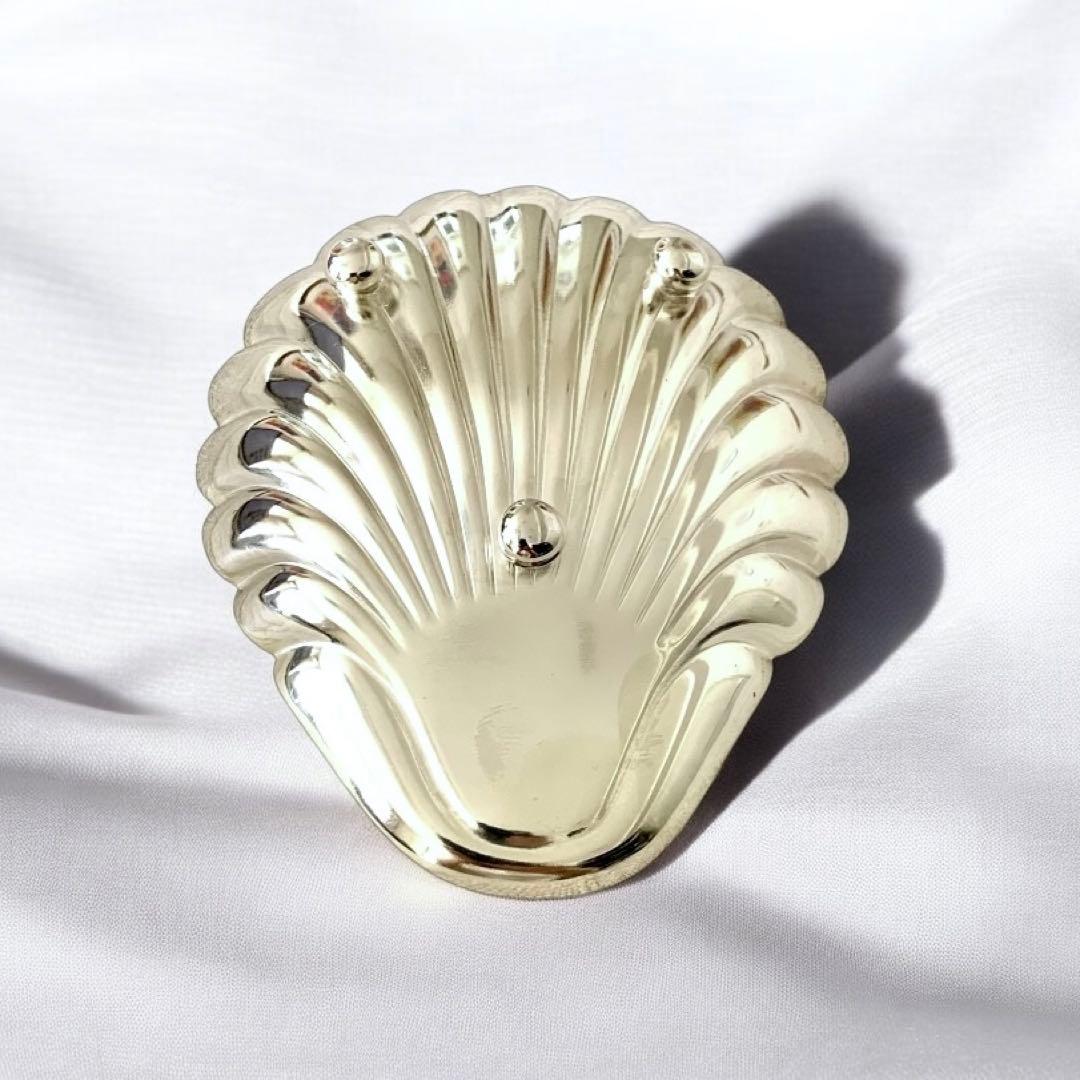 仏ビンテージ⭐️ERCUIS・エルキューイ純銀メッキ製シェル型ディッシュA