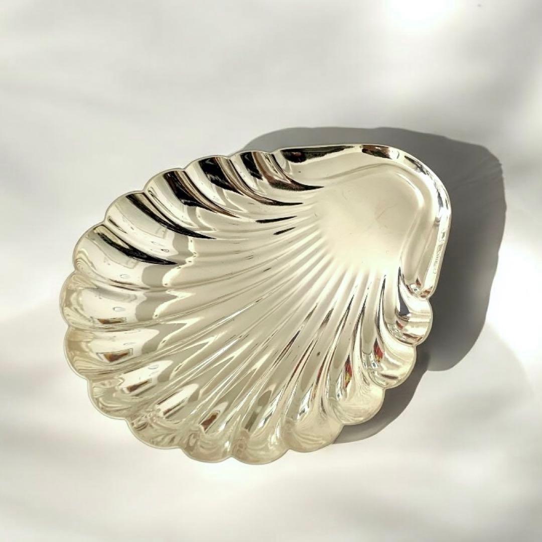 仏ビンテージ⭐️ERCUIS・エルキューイ純銀メッキ製シェル型ディッシュA