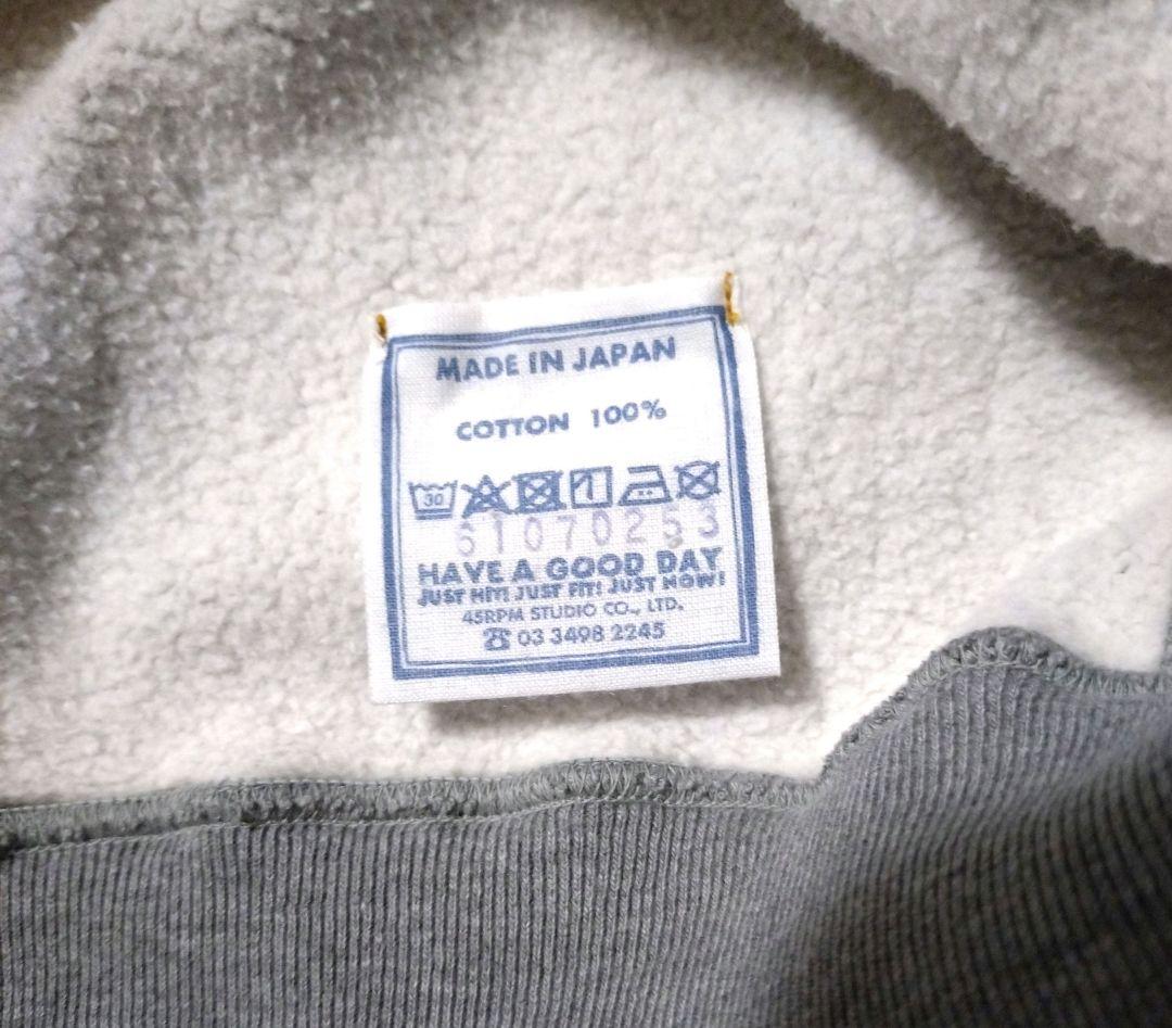 【未使用タグ付】45Rコノッキ君ベタッチプリントの908裏毛フーディ (トップ)