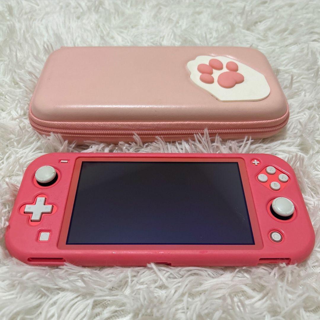 Nintendo Switch Lite 本体コーラルピンク　ケース付