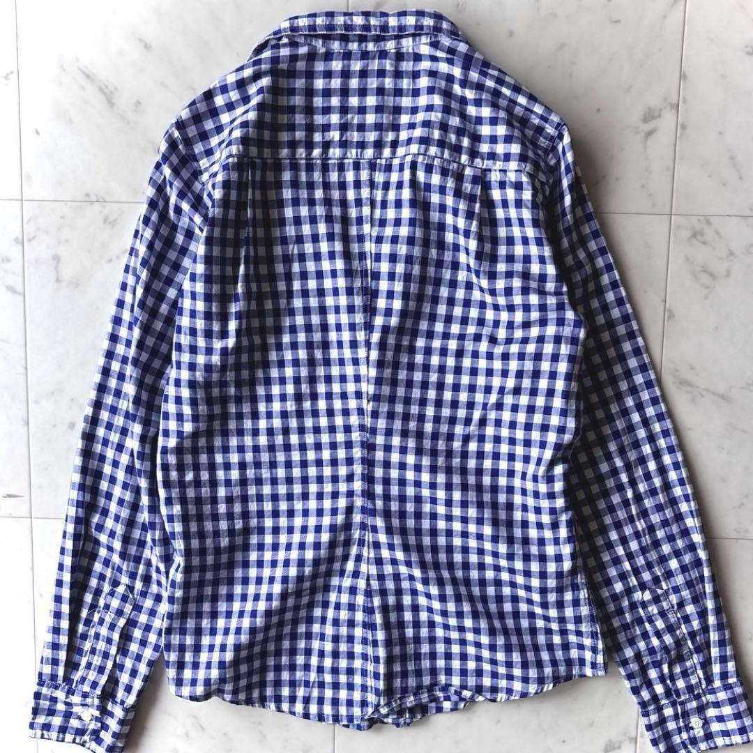 美品 フランクアンドアイリーン ギンガムチェックシャツ コットン 希少 Sサイズ