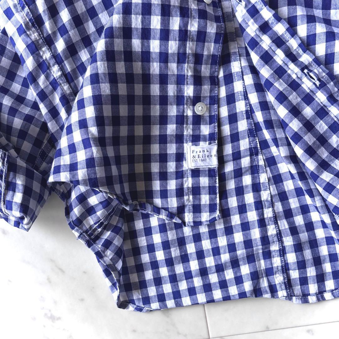 美品 フランクアンドアイリーン ギンガムチェックシャツ コットン 希少 Sサイズ