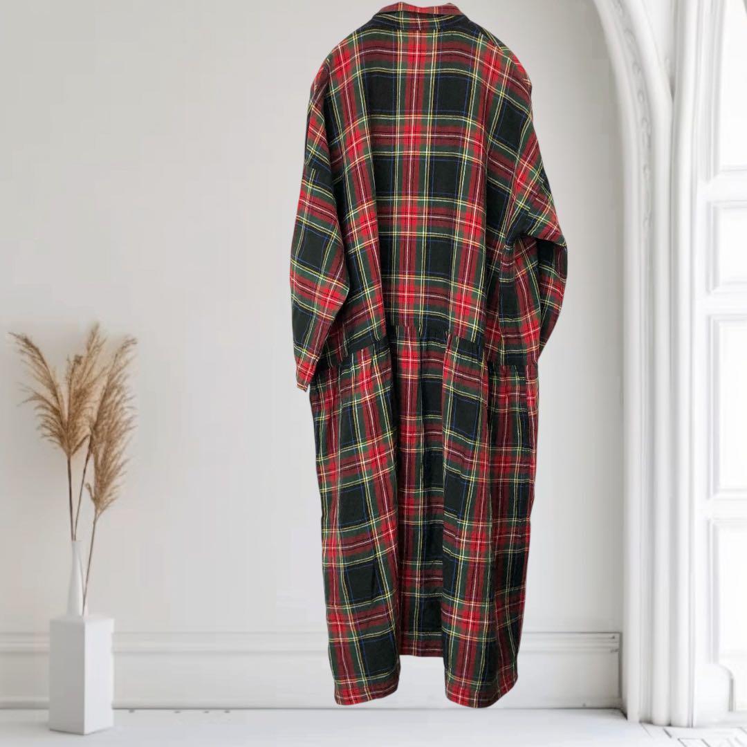 完売品✤ichi Antiquites︎ リネンタータンチェックワンピース