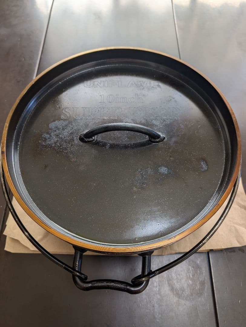 10インチ ダッチオーブン 蓋付き 収納バッグ付き