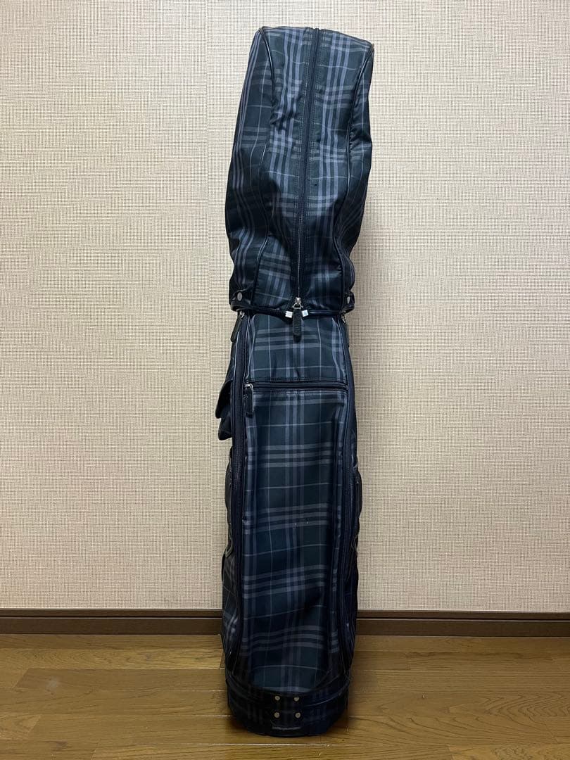 a493/美品★バーバリーBurberryダークノバチェック キャディバッグ