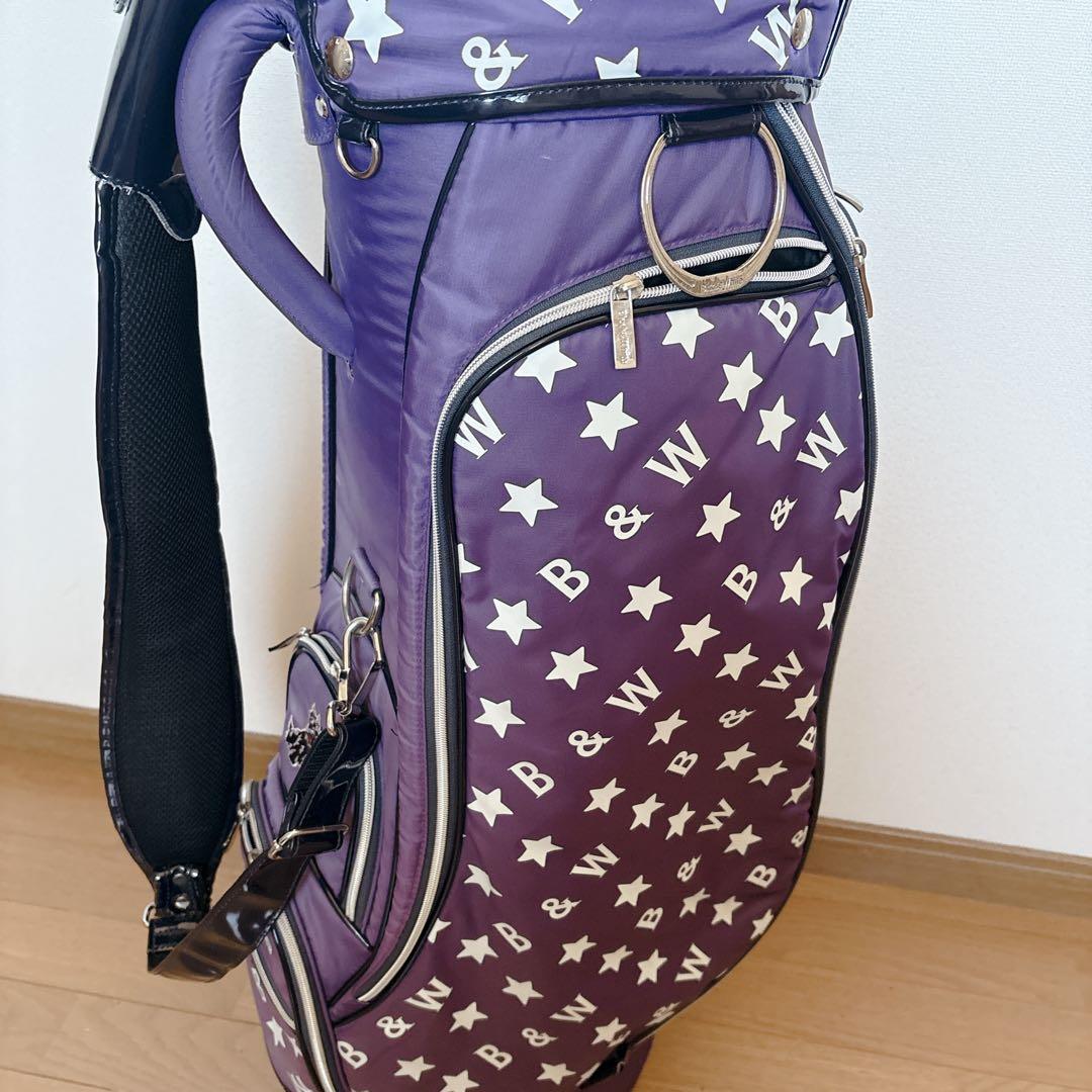 K459 BLACK & White キャディバッグ レディース