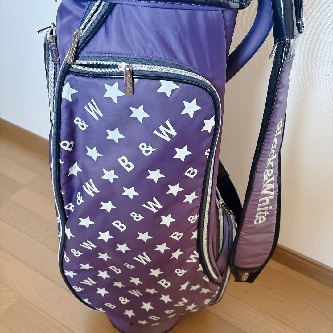 K459 BLACK & White キャディバッグ レディース