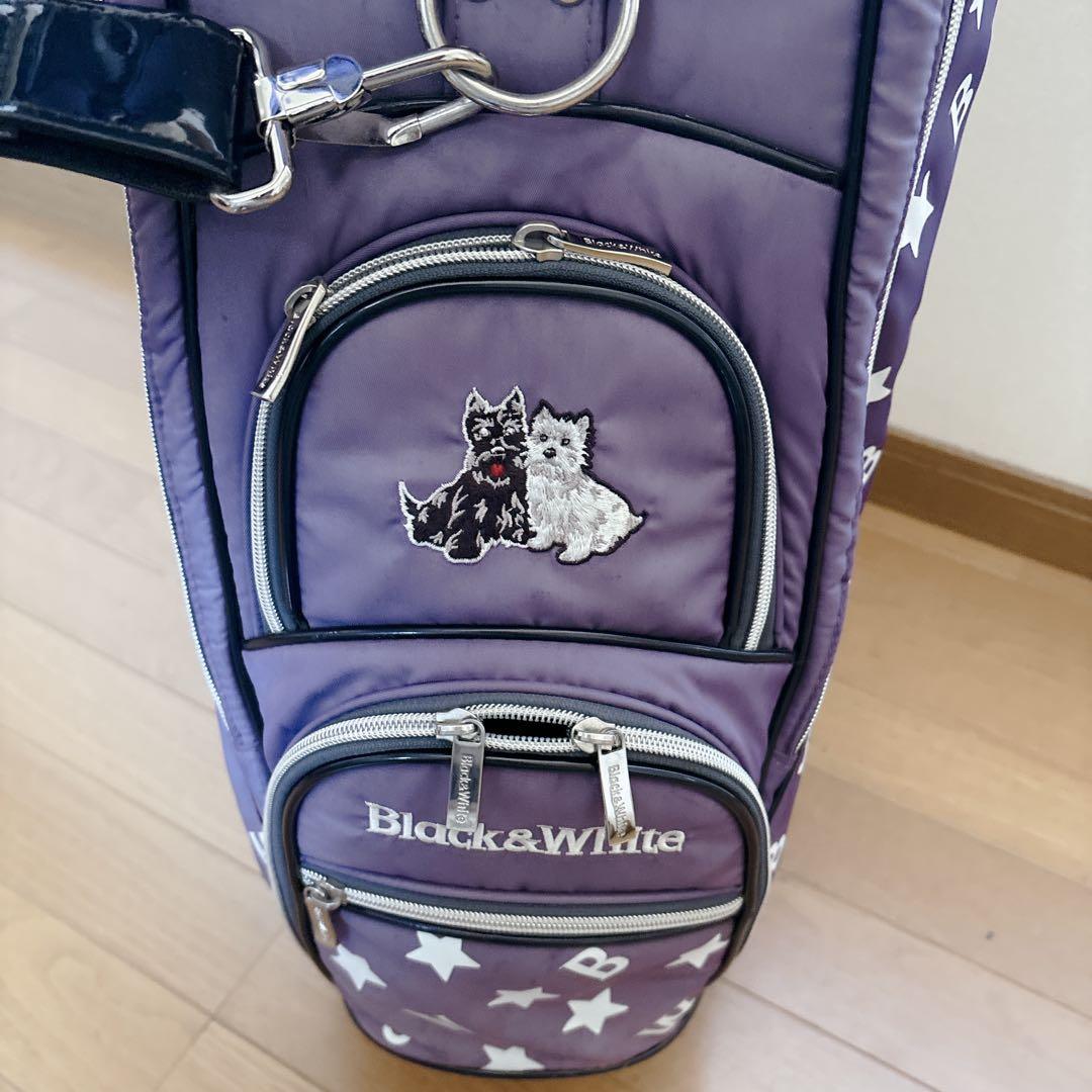 K459 BLACK & White キャディバッグ レディース