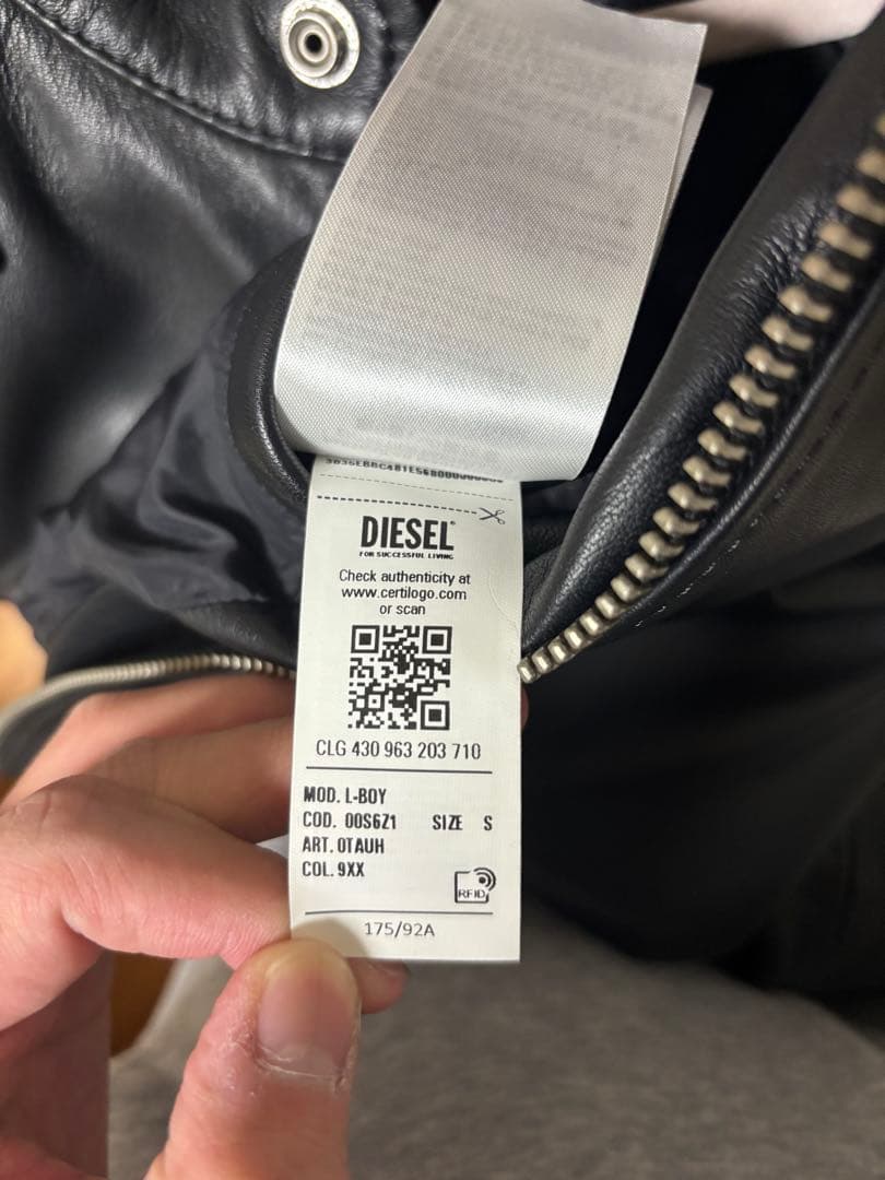 DIESEL 黒 ライダースジャケット