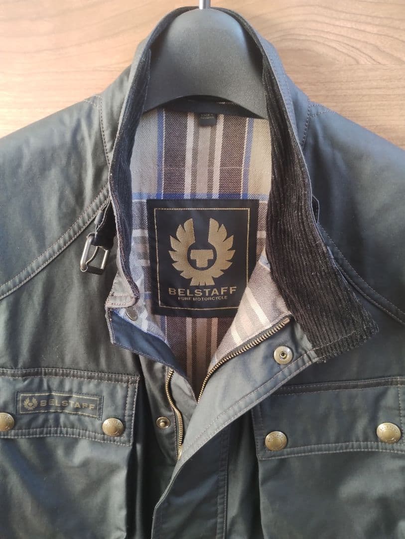 BELSTAFF ワックスコットン　ベスト　ダークネイビー系