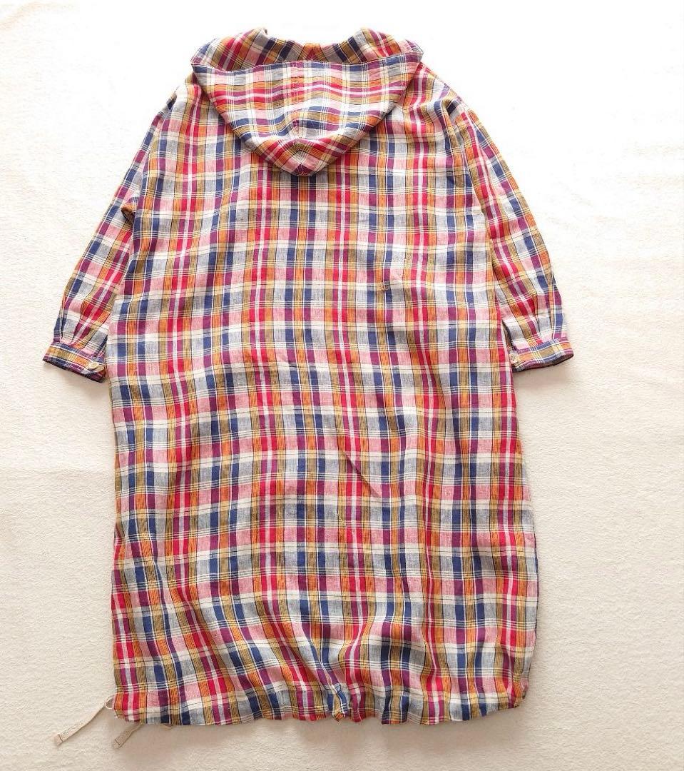 45R インドリネンマドラスのセーラードレス 45rpm