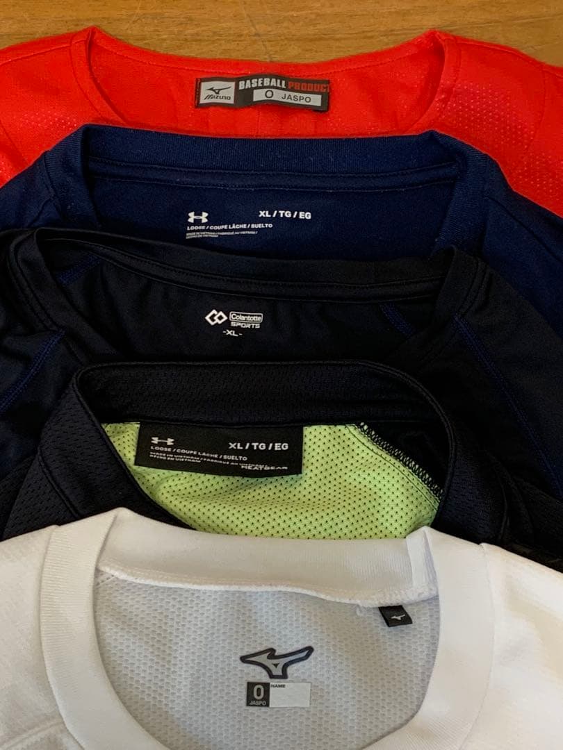 G0220-13★野球　アンダーシャツ 半袖/長袖　ウエアー　7点　XL相当