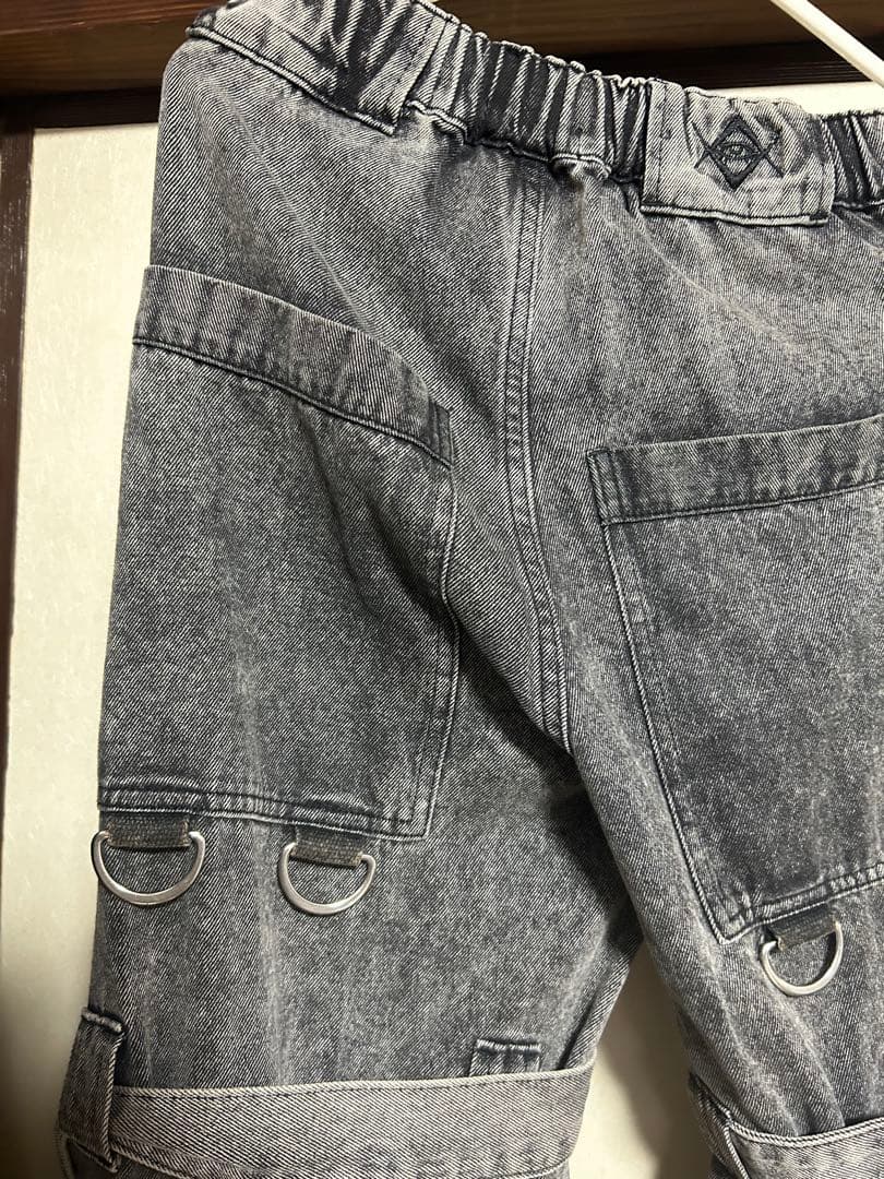 REFLEM:ロゴベルトフレアカーゴパンツ(グレー)