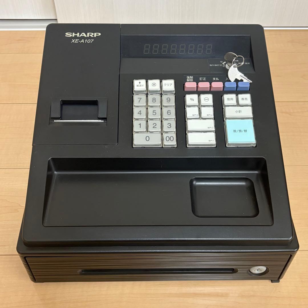 【美品 】SHARP レジスター XE-A107 ブラック　動作確認済