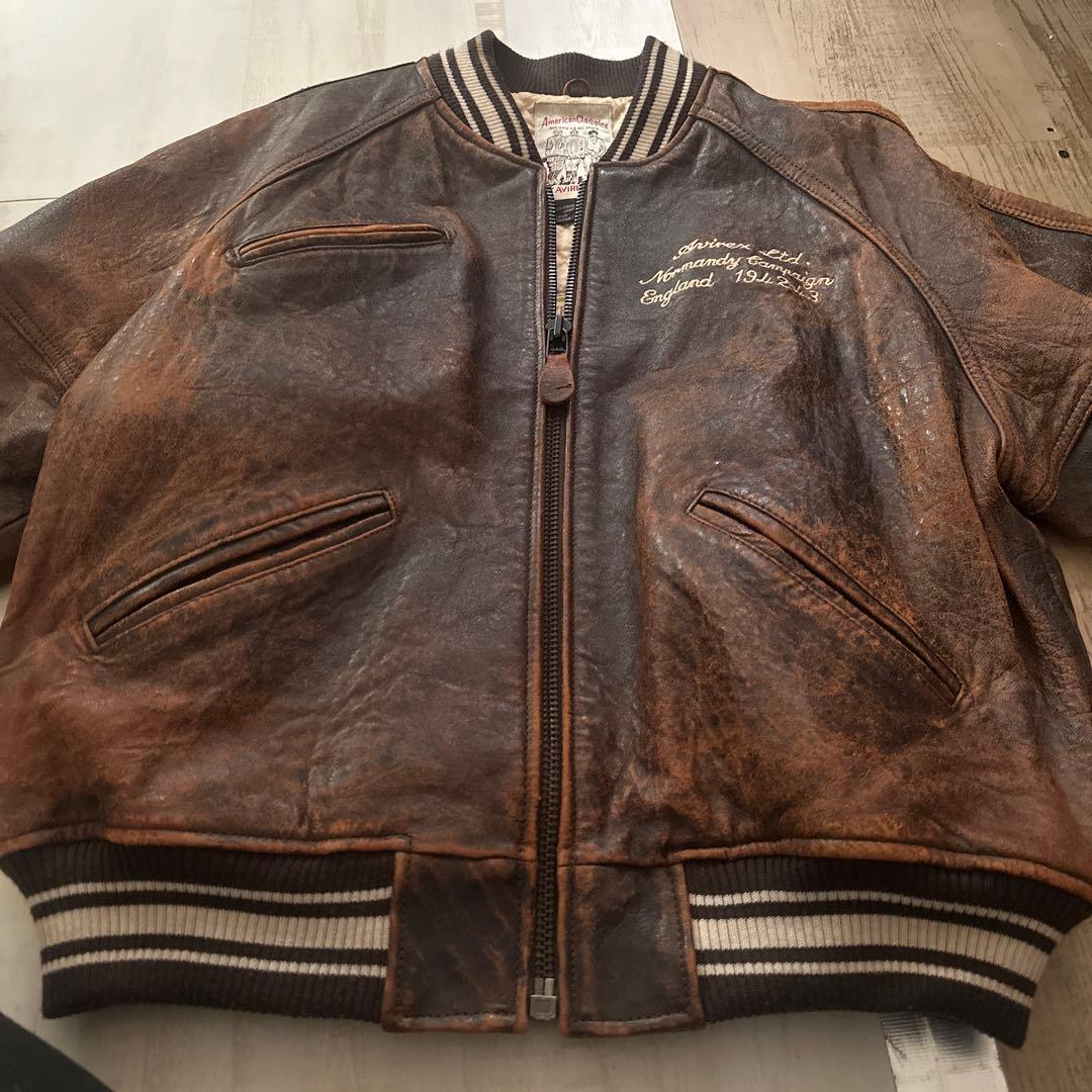 AVIREX アヴィレックス　アーチロゴ　80s レザージャケット　本革　S