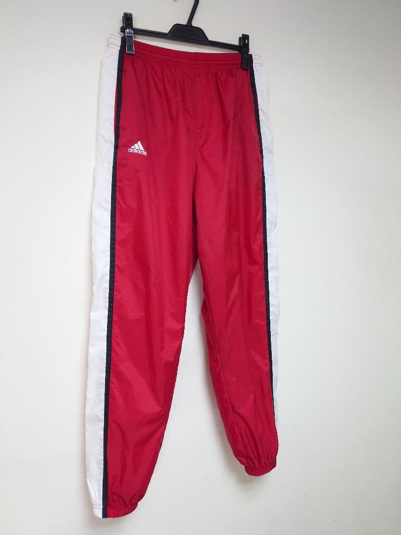 ☆ adidas トラック ナイロン パンツ レアカラー ビッグシルエット L