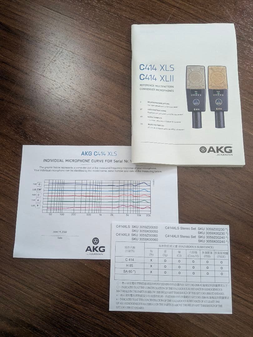 AKG C414 XLS コンデンサマイク ポップガード付属